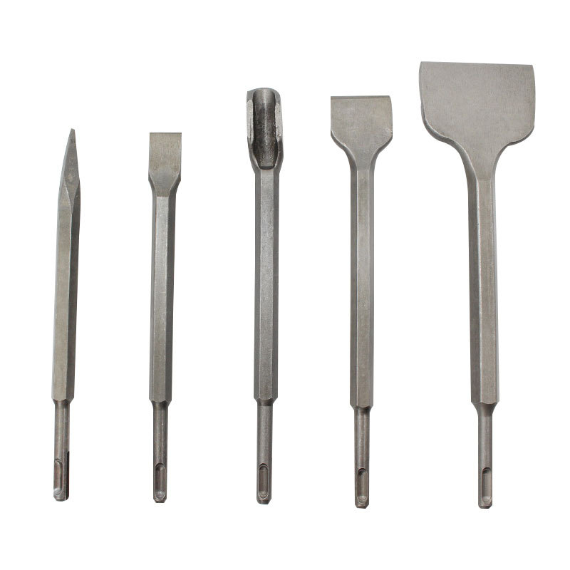 Hexagonal chisel, round handle, pointed flat chisel, U-shaped chisel, concrete electric hammer drill bit, industrial grade electric pick, impact widening flat chisel Item Picture