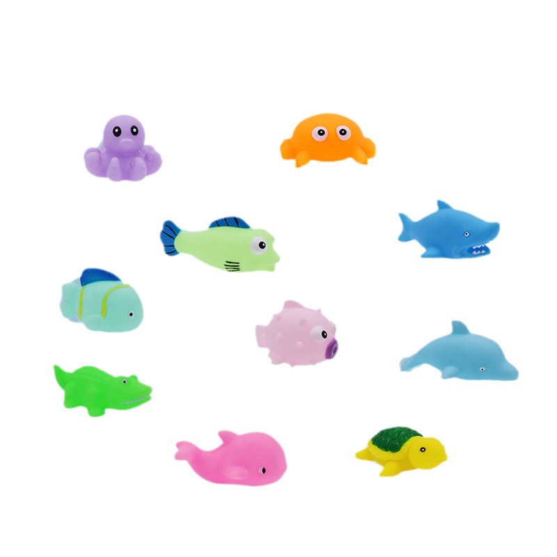 动物模型/泡泡玛特/泡泡玛特手办/小摆件/海洋动物解压玩具白底实物图