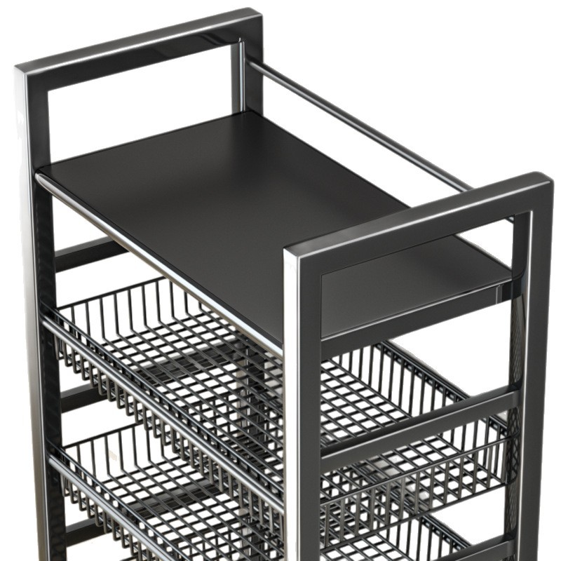 厨房置物架用具收纳菜篮子多功能家用零食储物架微波炉置物收纳架详情图5