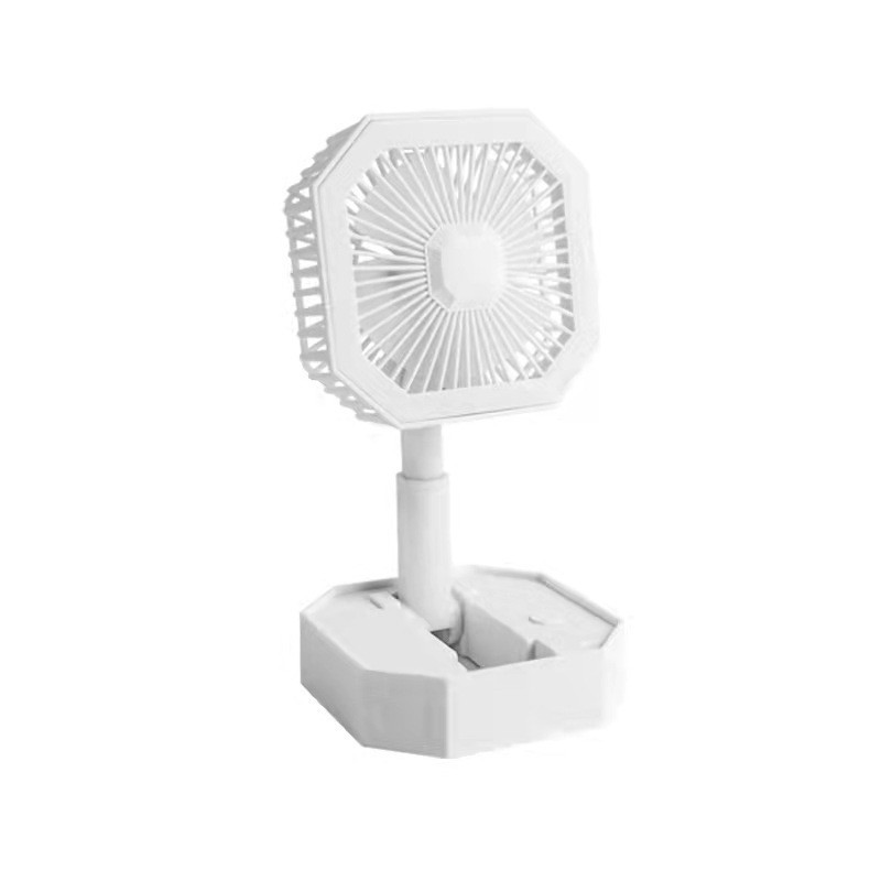 New USB charging fan, portable storage fan, folding and telescopic desktop fan with night light Item Picture