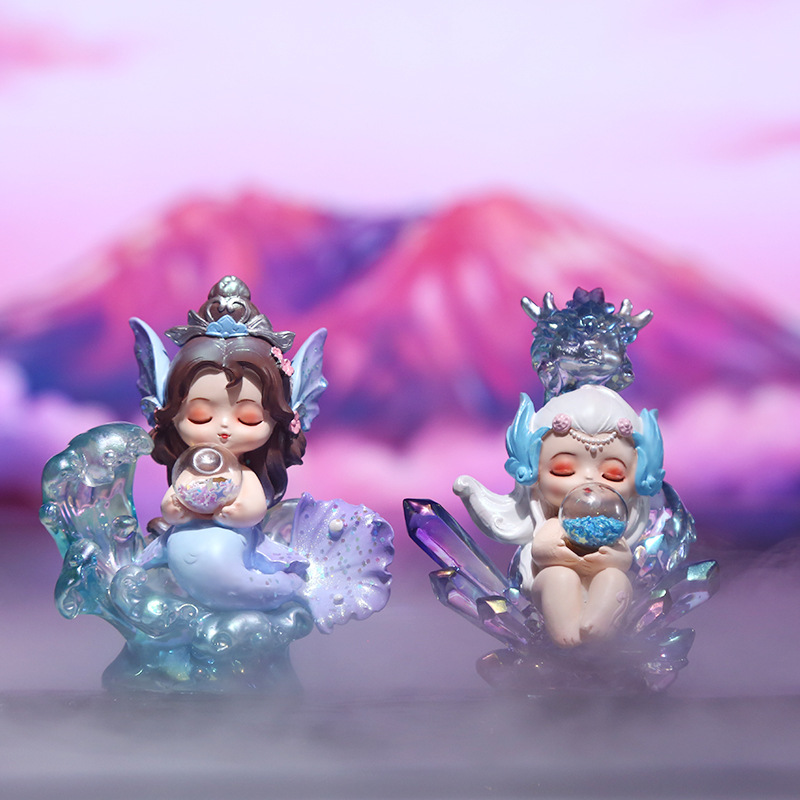 "Dreamy Mountain and Sea Spirit Beast Blind Box, multiple styles of desktop resin handicraft ornaments, cute and fun blind box ornaments wholesale. details Picture