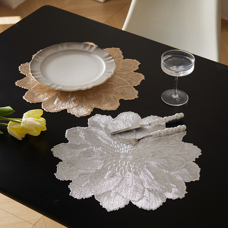 Nordic simple injection-molded placemats, PVC waterproof and oil-proof pads, creative bowl MATS, heat insulation pads, coasters, decorative pads, anti-slip