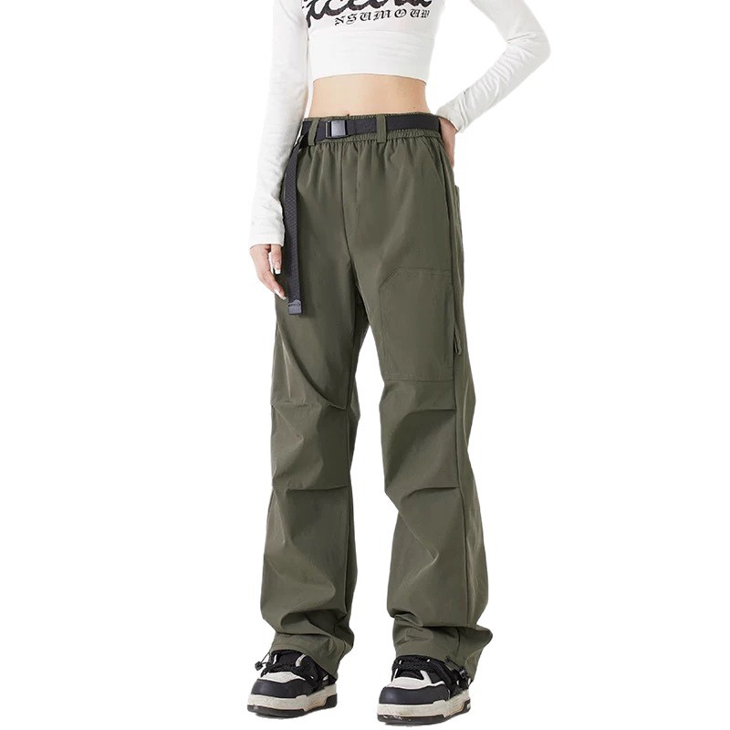 山系冲锋裤女秋冬工装裤男户外防水登山徒步伞兵动动裤小个子长裤白底实物图