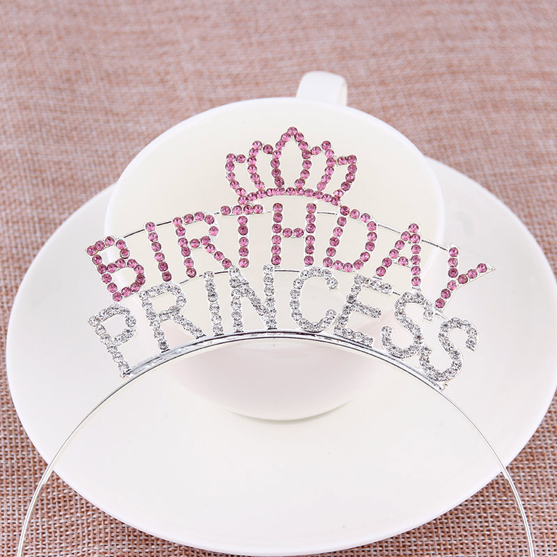 Golden Birthday Queen Crown Hair Band Children's Headwear Headband Hair band base Application Scenario