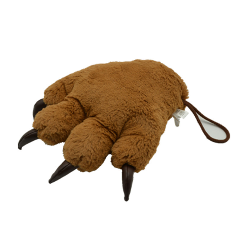 Simulated tiger claw glove doll, black bear plush gift, children's animal toy prop, dinosaur bear claw shape Item Picture