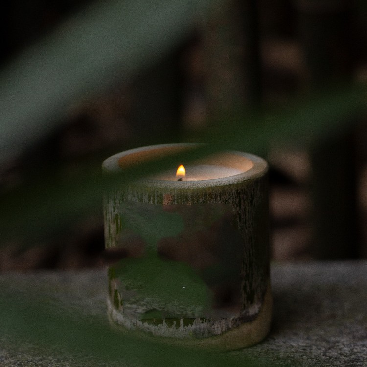 Bamboo tube, bamboo scented candle, souvenir gift, birthday home decoration, high-end feel, small household tea fragrance gift box details Picture