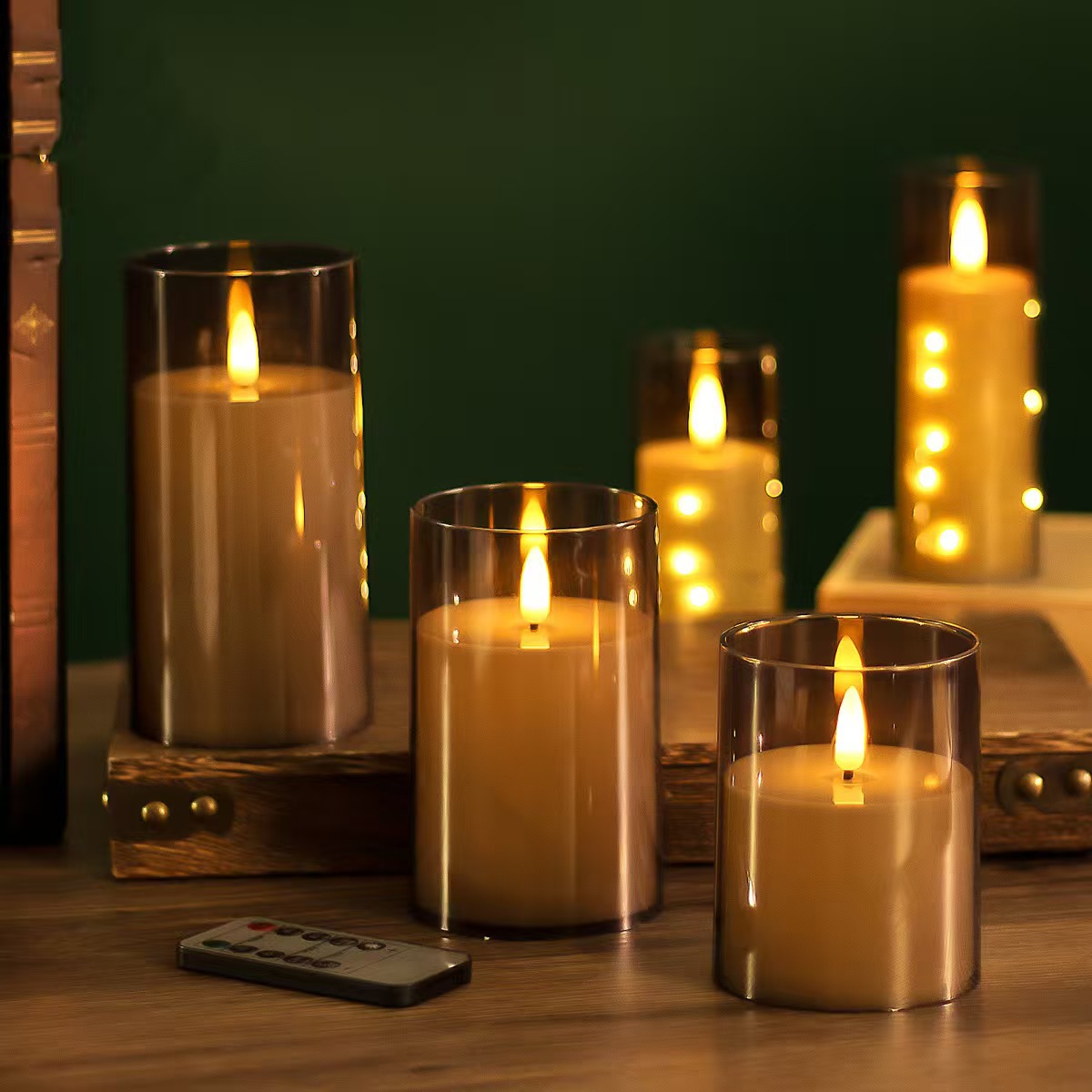 Cross-border best-selling LED electronic candles, concert candlelight ornaments, murder mystery game atmosphere lights, Christmas night lights, distant Application Scenario