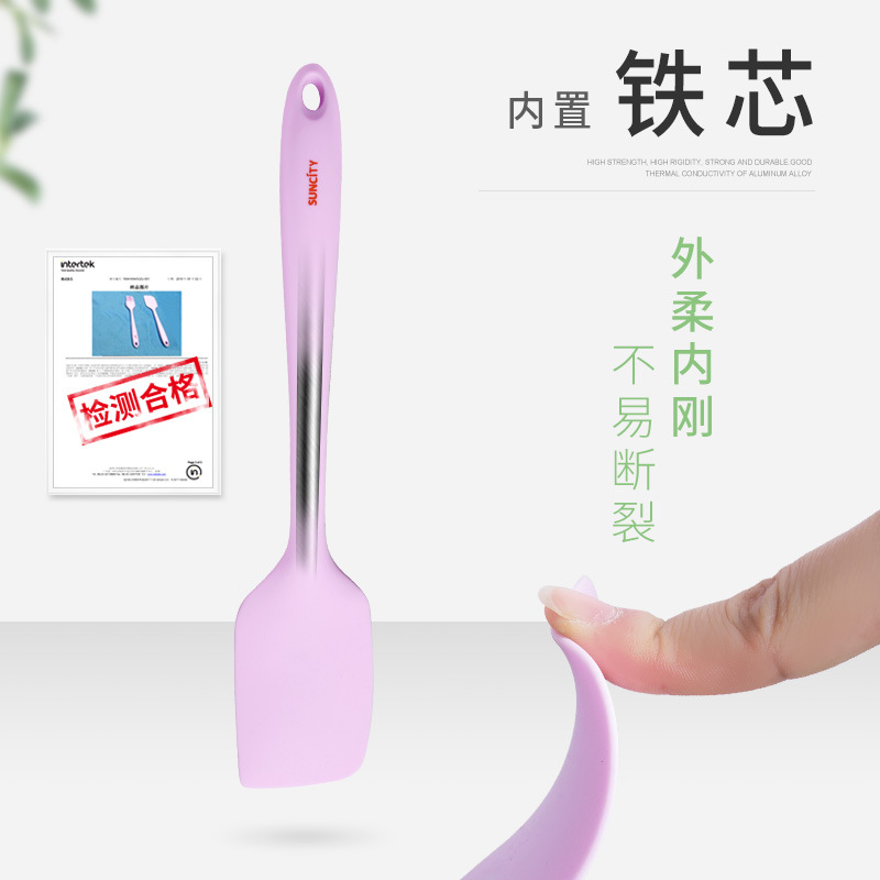 跨境黄油蛋糕奶油硅胶刮板大小号半透明一体式硅胶刮刀烘焙工具产品图