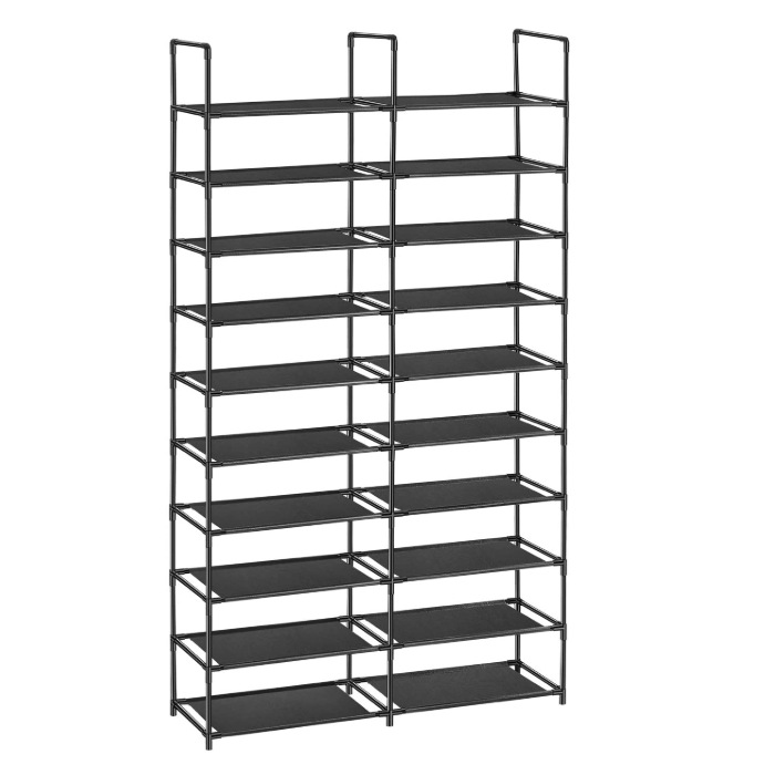 双排10层鞋架组装落地式鞋架铁管简易鞋架鞋子收纳鞋架鞋柜