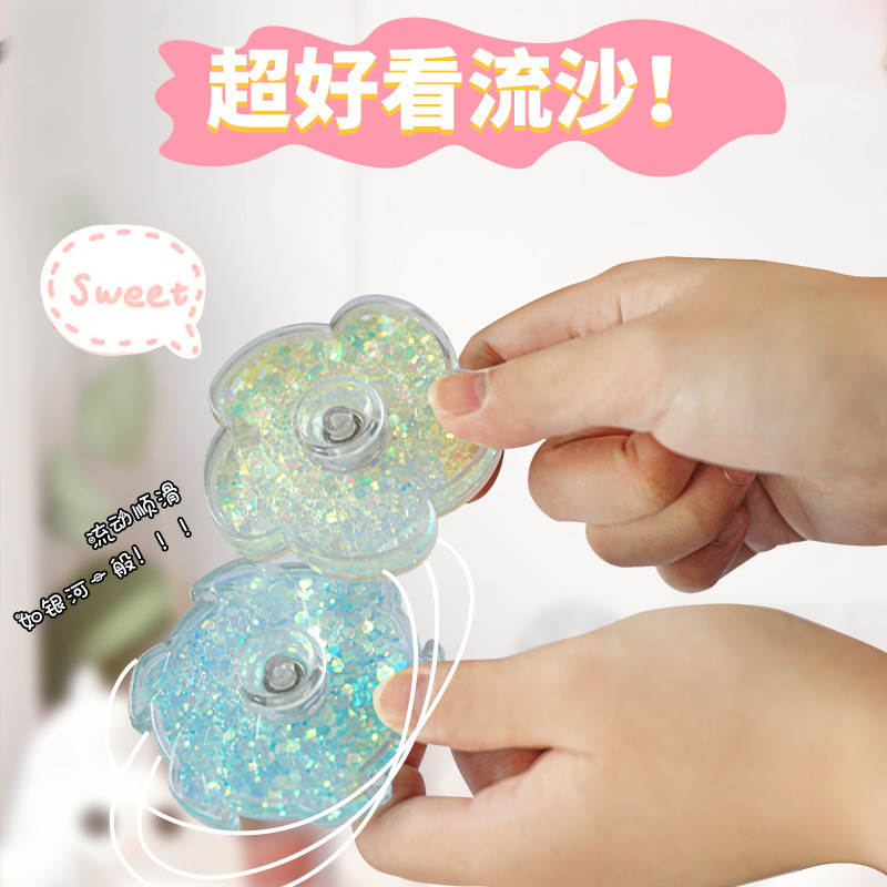 The flower-shaped fidget spinner is a children's gumball toy, a gift for students and kindergartens. It's a spinning and educational toy that helps relieve stress on fingertips Specification image