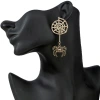 Halloween atmosphere earrings, European and American cross-border spider web rhinestone earrings, trendy and individual black spider diamond-encrusted party earrings wholesale details Picture