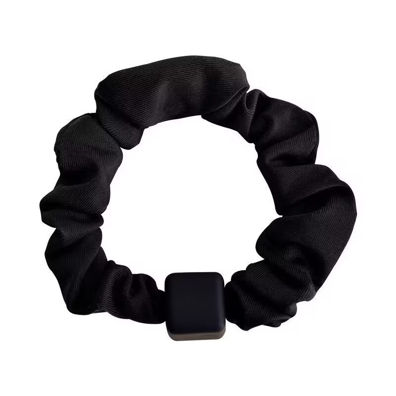 The matte round bead square simple hair band from Dongdaemun, South Korea, is a versatile and elegant hair accessory with a durable leather band Item Picture