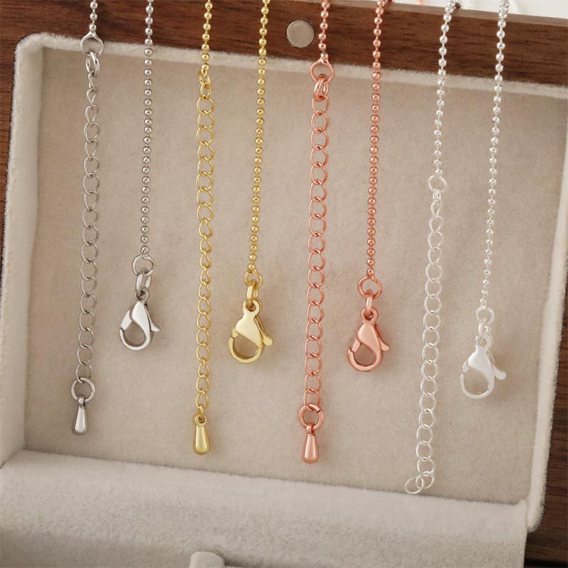 Amazon's best-selling pure copper + water drop chain diy handmade jewelry, round bead extension chain jewelry accessory Specification image
