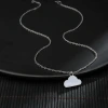 Cross-border European and American popular accessories: simple and fashionable titanium steel oil-dripping cloud necklace, versatile sweater chain, and cloud pendant Specification image