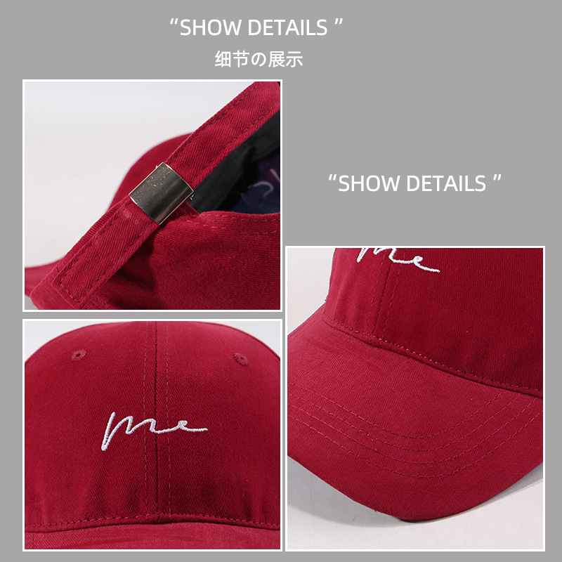 Japanese-style simple baseball caps, women's large-headed, soft-top, oversized and deepened baseball caps, men's Korean-style versatile couple sun hats Specification image