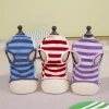 Three striped pet clothing sets for cats and dogs, comfortable and cute for spring and summer details Picture