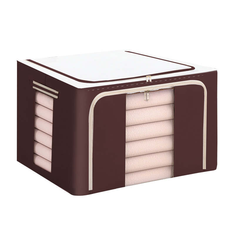 牛津布加粗六钢架可折叠收纳箱大容量衣服被子牛津布整理师收纳箱