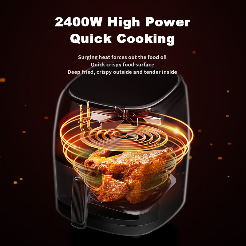 8LAirfryer household multi-functional air fryer, touch screen smart electric fryer, European and American standards, export 6L Application Scenario
