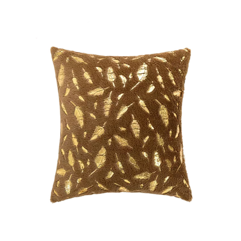 Coffee-colored gilded feather pillowcase, a light luxury living room sofa cushion decoration pillow, a modern and simple home pillow cover Application Scenario