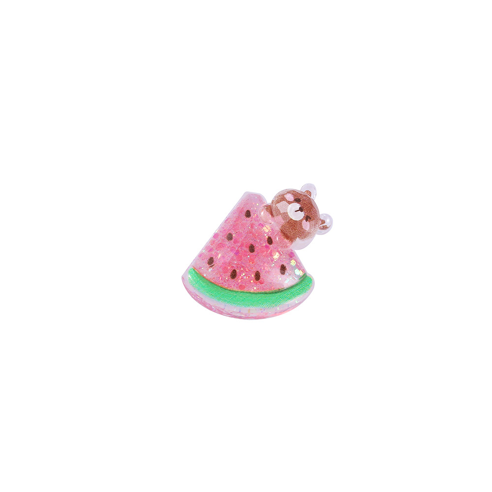 Cartoon animal fruit epoxy resin AB glue accessories, luminous translucent sequins, diy cream glue phone cases, strawberry phone accessories Item Picture
