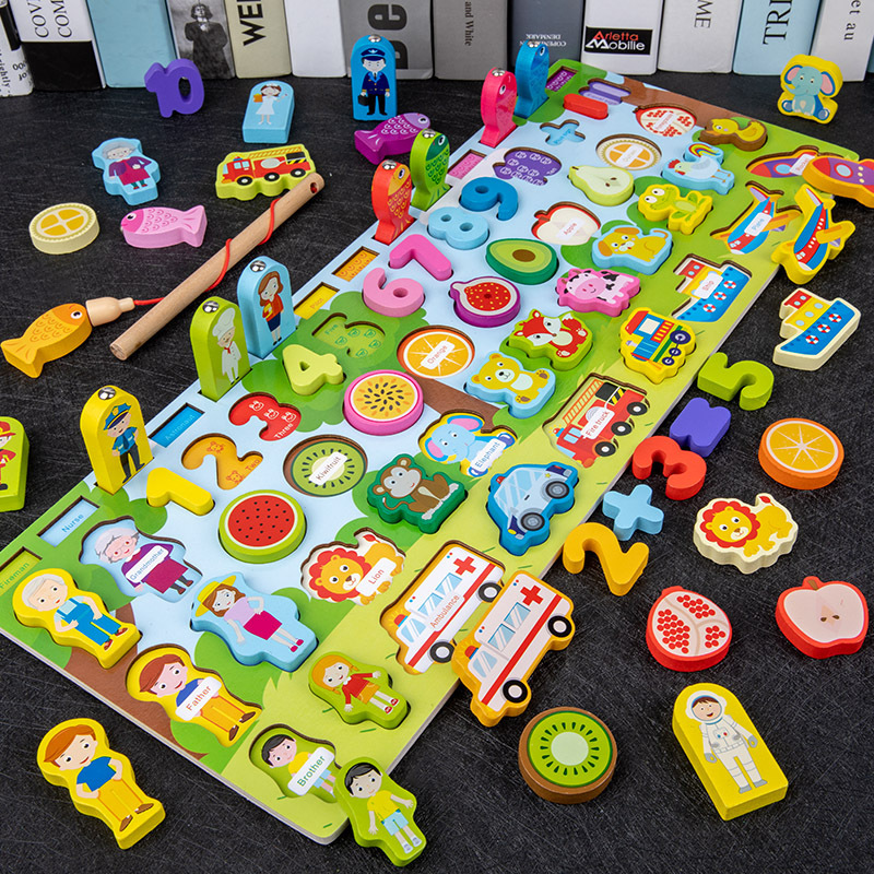 Early education multi-functional logarithmic board, shape recognition matching puzzle, digital board, and educational toy for children aged 3 to 6 Specification image