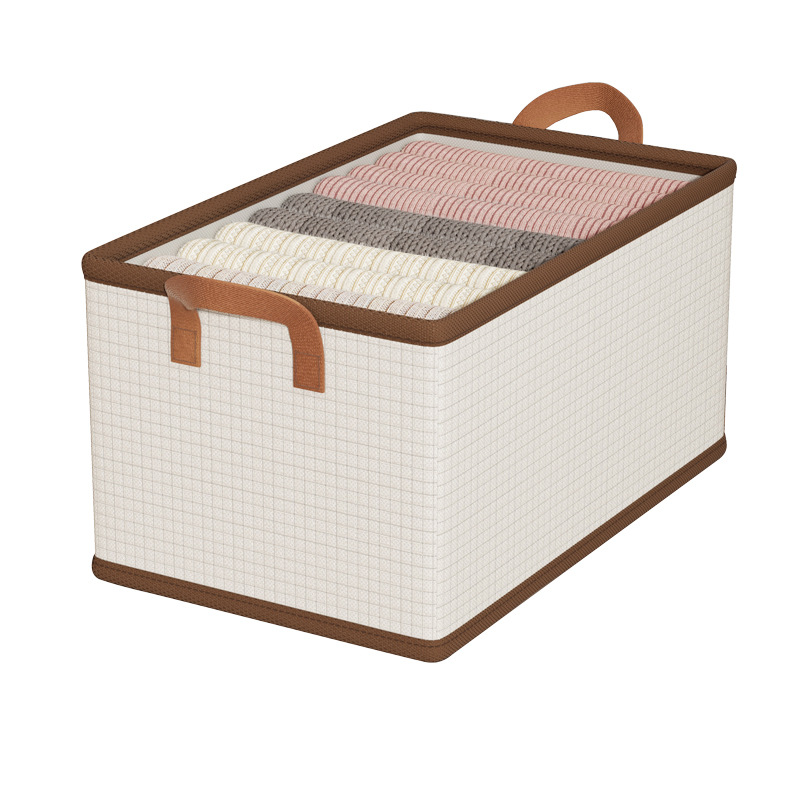 Clothing storage box, wardrobe, layered organization basket, folding large capacity, super large clothing, toy, pants storage box - a magic tool Item Picture