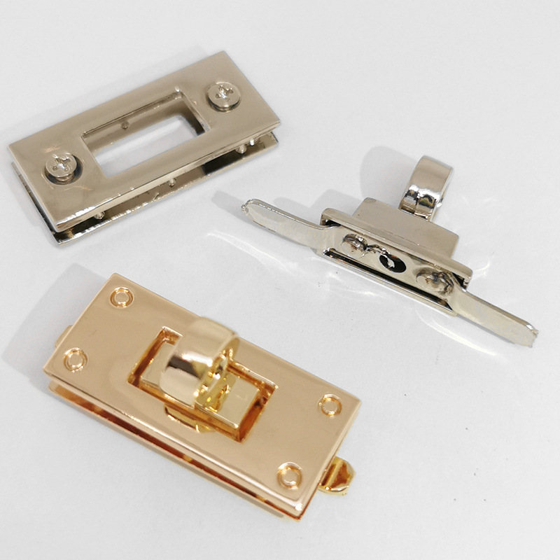 Wholesale hardware locks, hangers, bag locks, bag buckles, bag accessories, bag and handbag buckles, alloy twist locks details Picture