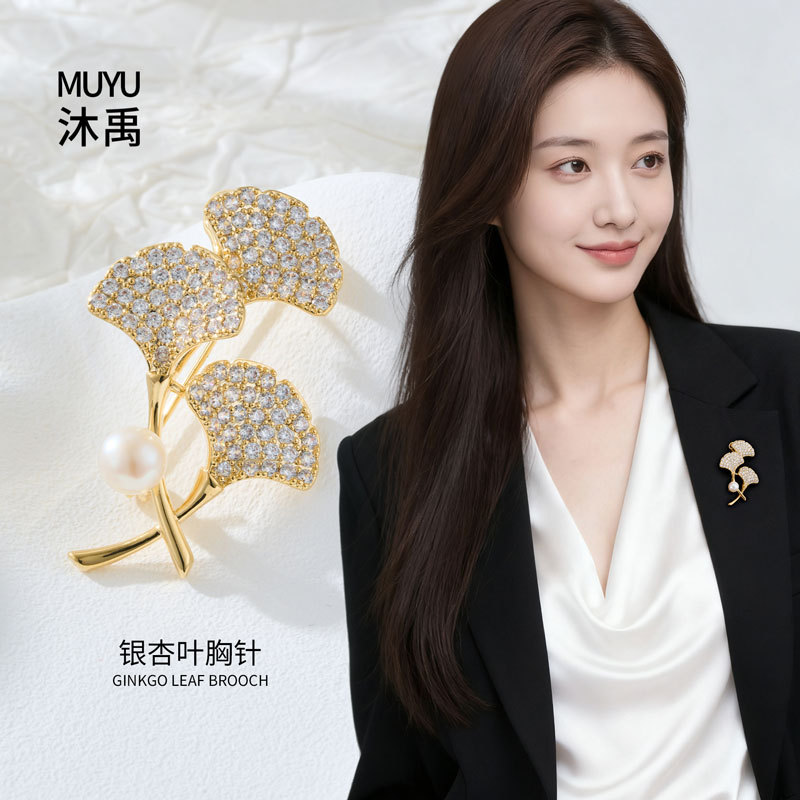 胸针/徽章/辅料/莫桑钻胸针/胸针复古产品图