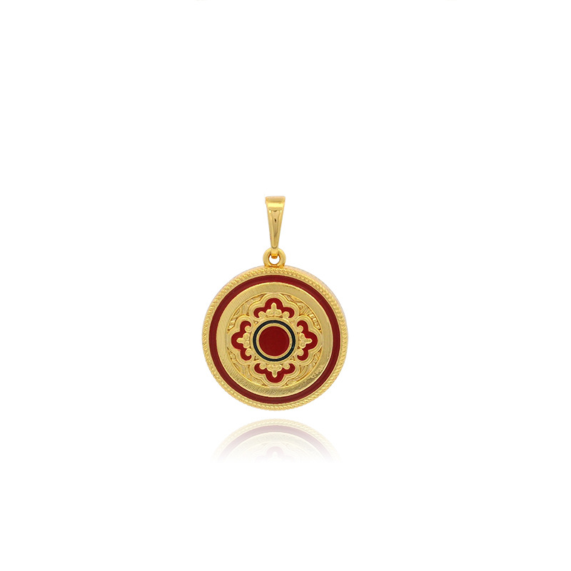 Xuping Fashion Light Luxury Chinese-style Necklace Pendant, simple and elegant oil-dripping series copper alloy New Year Pendant wholesale for women Item Picture