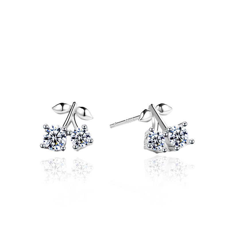 Zhuoheng selects the 2026 new four-leaf clover stud earrings for women, 925 sterling silver electroplated rose gold, a niche high-end design and trendy earrings Item Picture