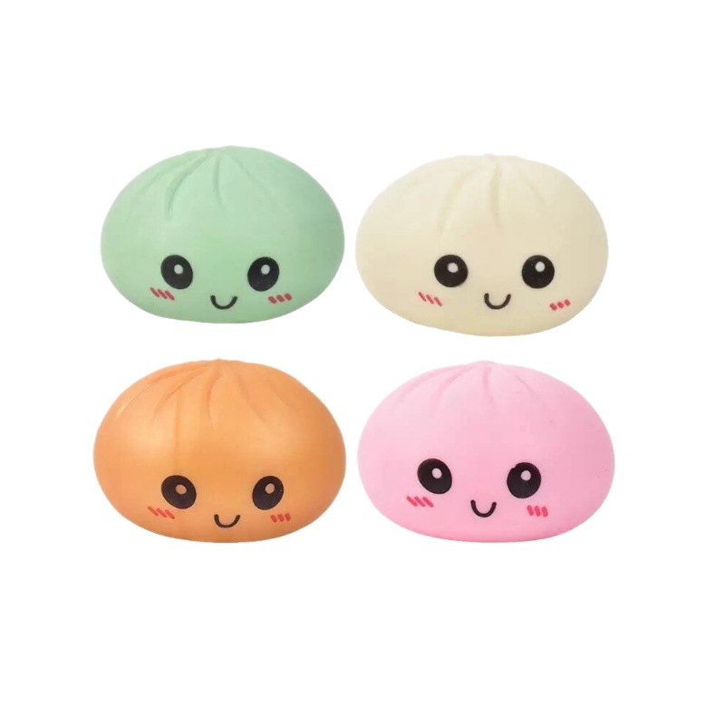 Cartoon simulation with expressions, steamed buns, venting gadgets, Xiaolongbao, fake food, parody toys, cross-border Item Picture