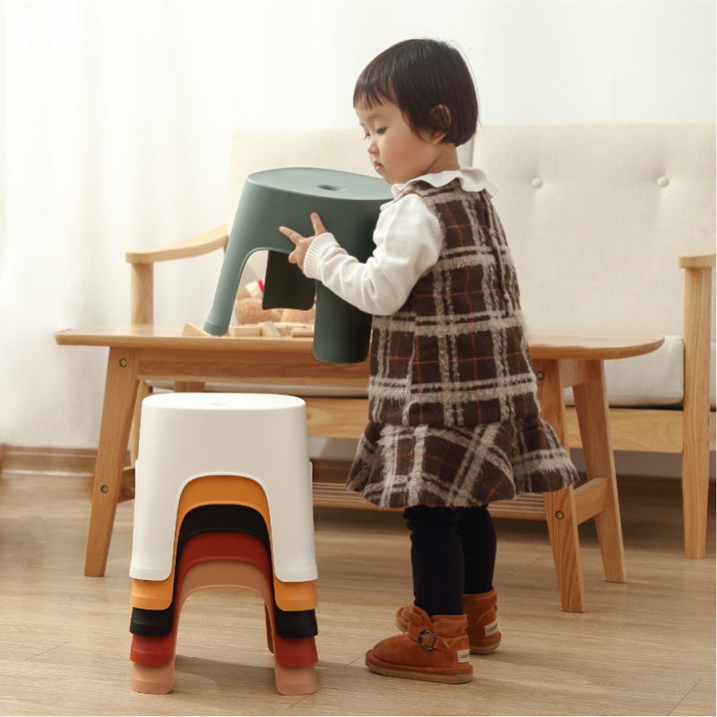 Adult low stools, shoe-changing small stools, household plastic children's bathroom bathing small stools, wholesale toilet stools and chairs details Picture