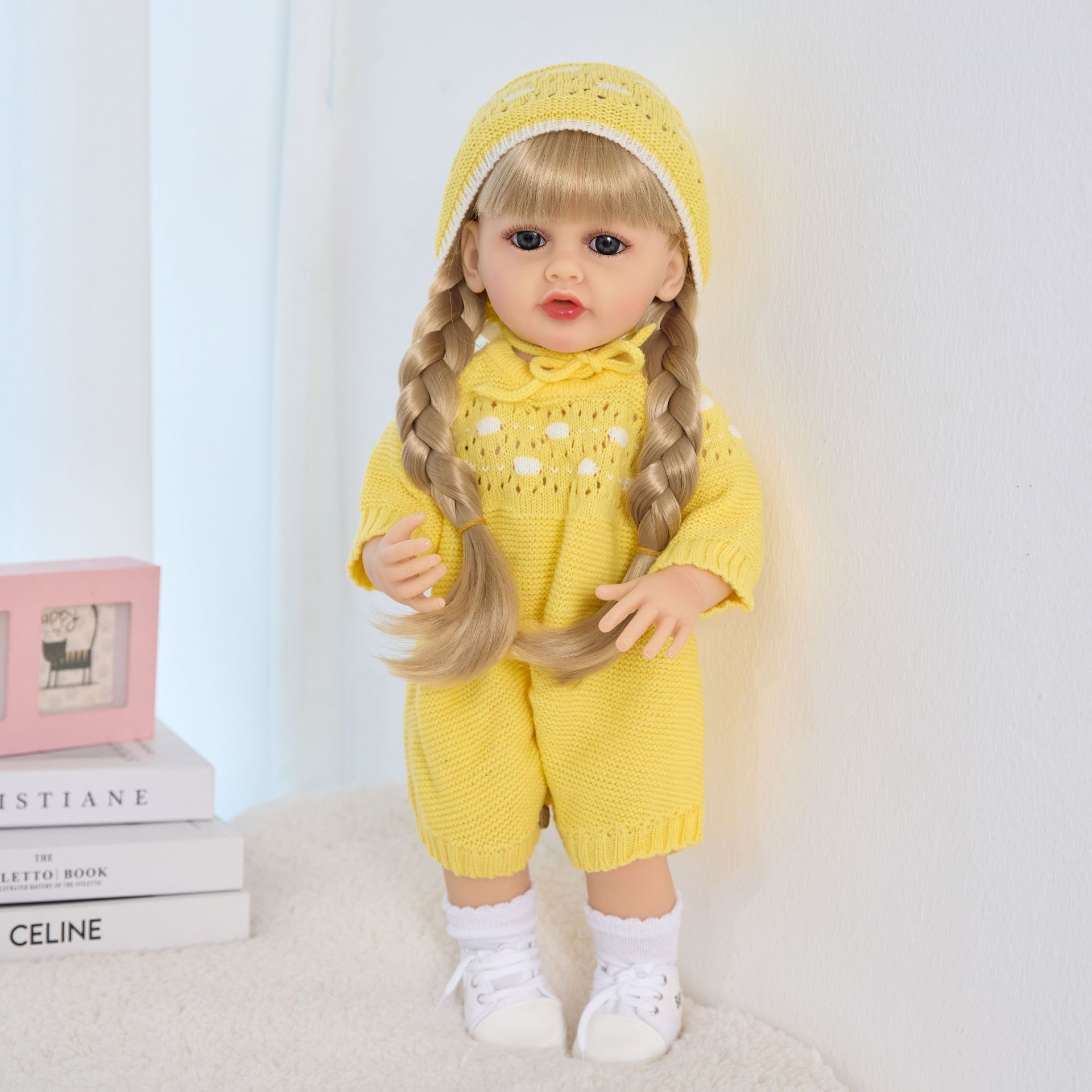 Foreign trade 55 cm realistic vinyl reborn doll doll doll, English dialogue soft rubber children's toy gift details Picture