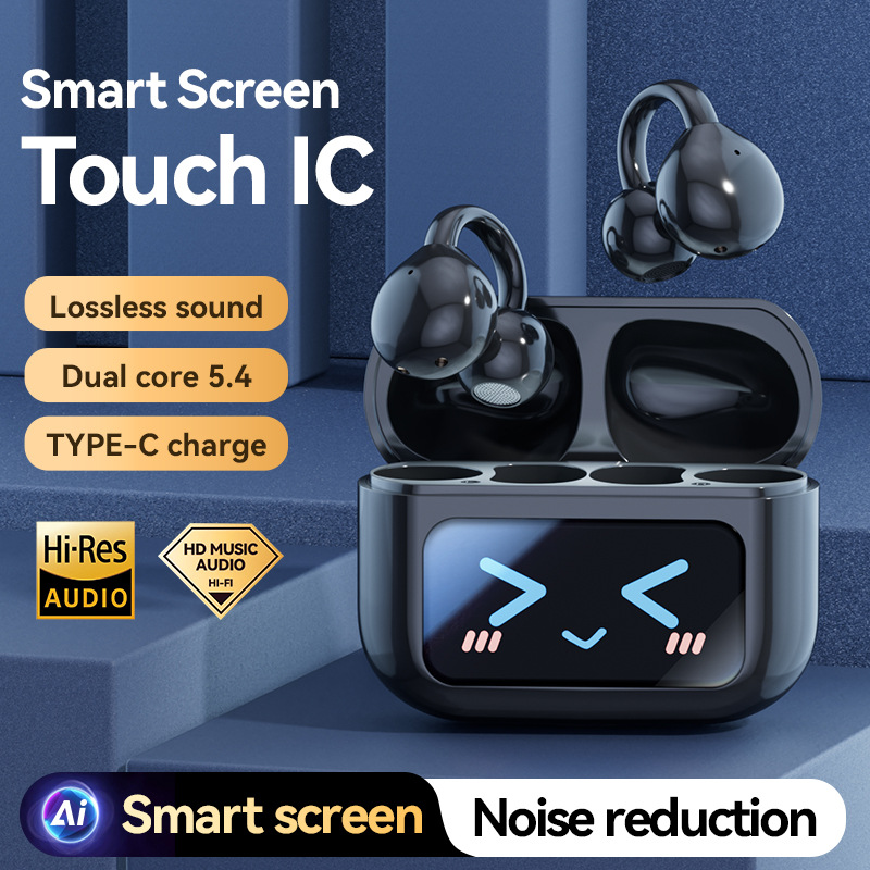 New color screen simultaneous translation Bluetooth headphones, ultra-long battery life, ear-clip wireless Bluetooth headphones with screen 5.4 factory price Specification image