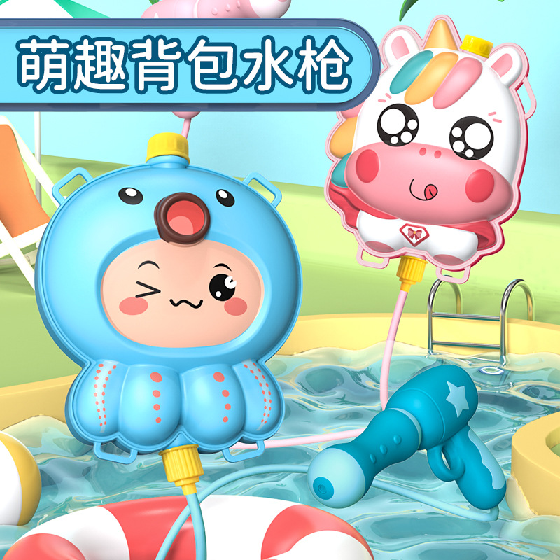 儿童水枪玩具背包水枪大容量沙滩戏水喷水呲水枪网红地摊玩具批发产品图