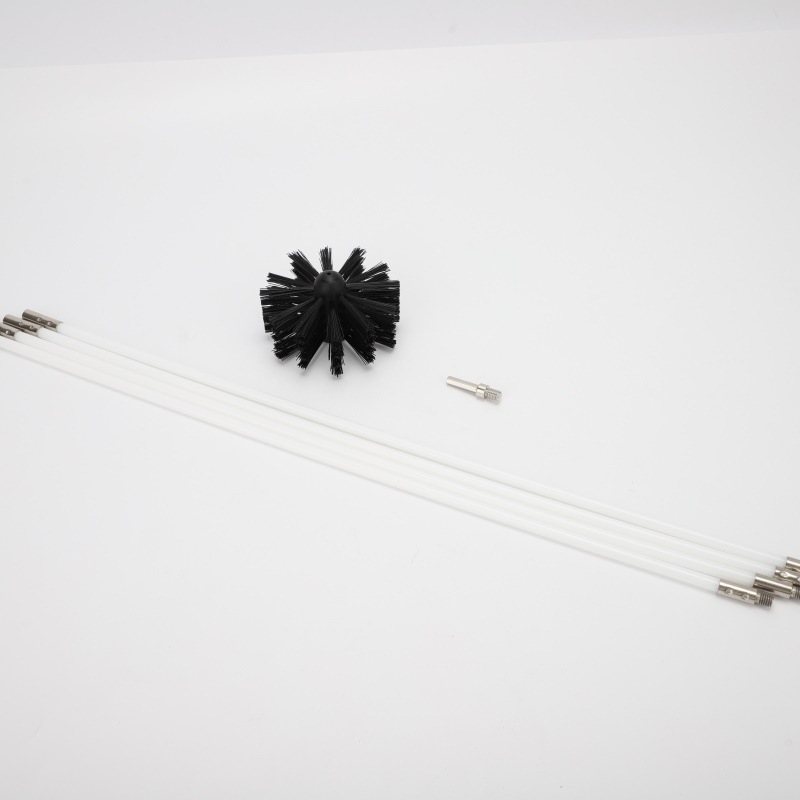 Jujian's best-selling chimney brush, POM range hood, boiler inner wall can be extended and bent, cleaning brush, dryer pipe brush Specification drawing