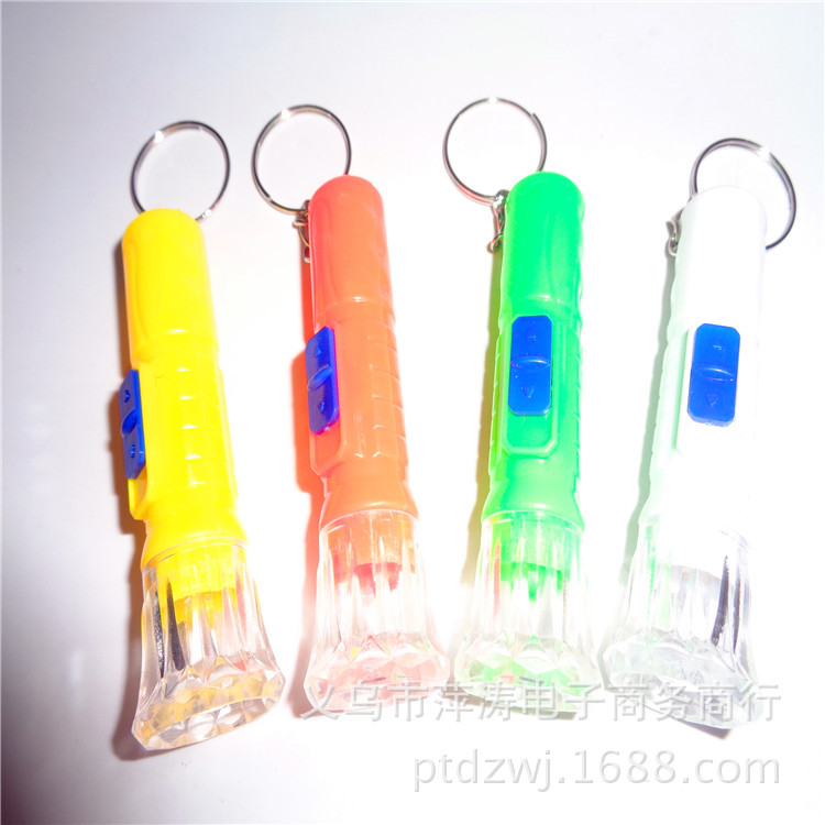 Flashlight keychain, fresh candy color portable WJ828 small flashlight, portable night road LED gift lighting tool Specification image