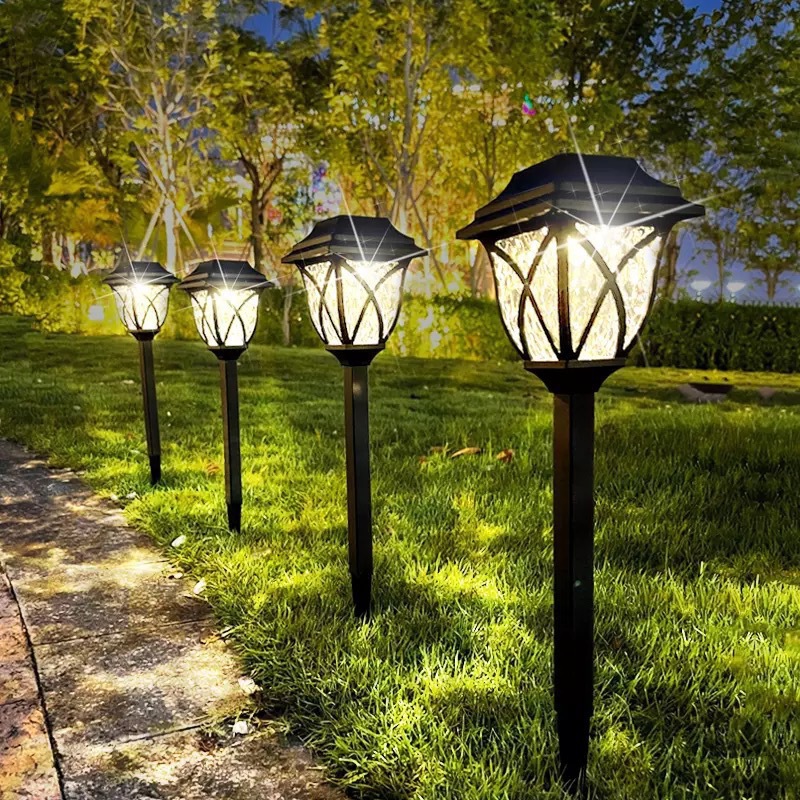 Outdoor solar lamps, household courtyard lawn lamps, ground plug-in lighting lamps, garden decoration waterproof decorative atmosphere lamps Specification image