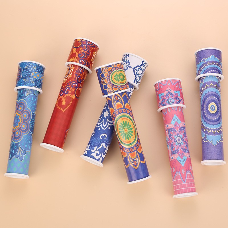 Children's educational and educational toys, large rotating map kaleidoscope, magical and ever-changing interior view paper kaleidoscope Application Scenario