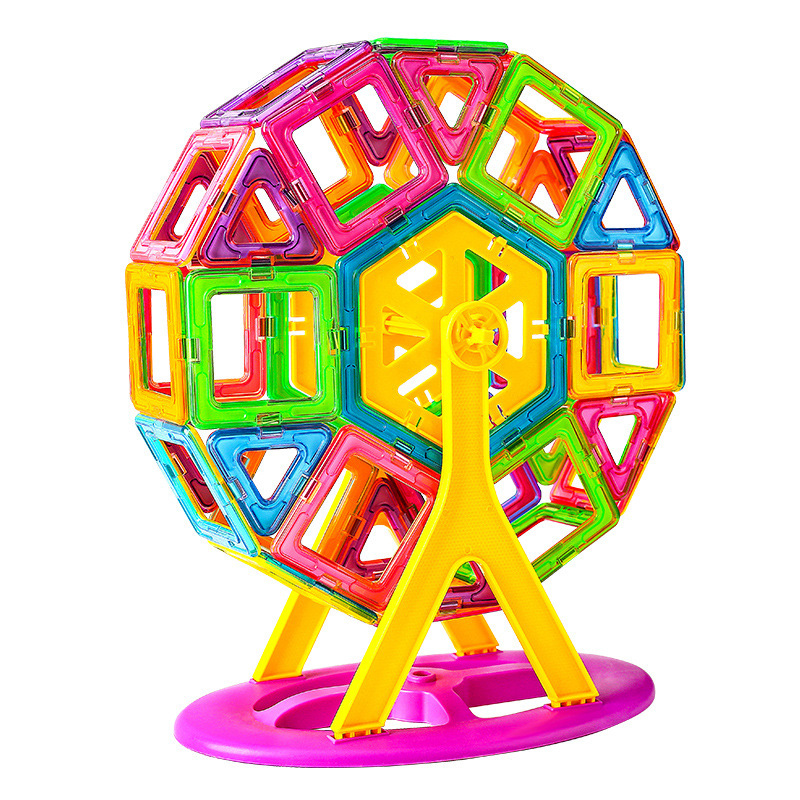 Factory direct supply of magnetic sheet building blocks, children's versatile lifting toys, early education and intelligence toys, loose sheet magnetic rods wholesale Item Picture