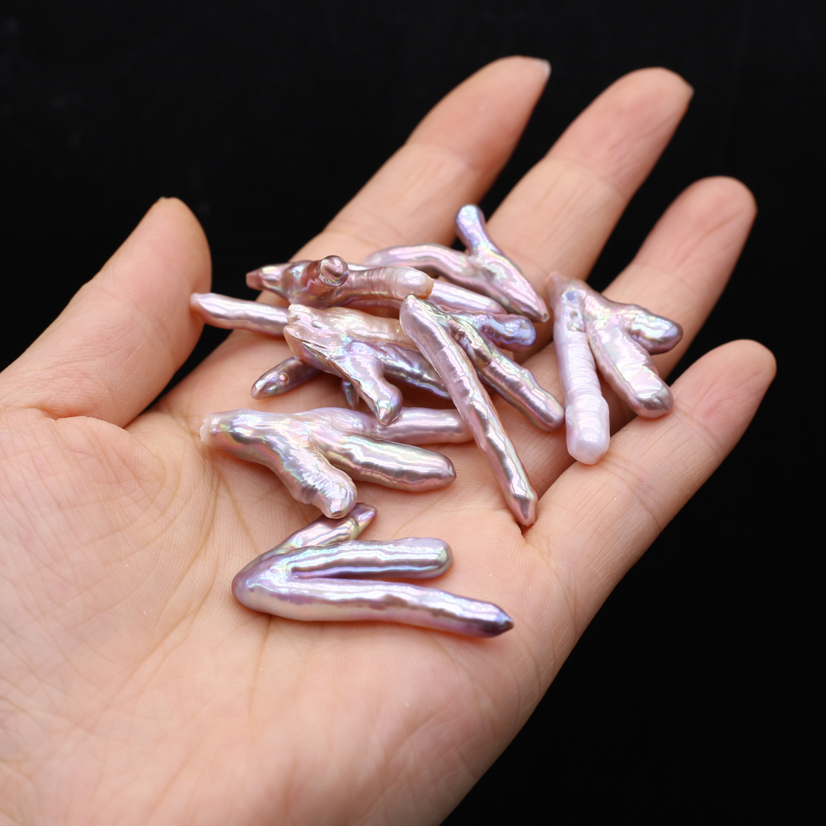 Natural freshwater pearl irregular-shaped Baroque chicken feet Baroque Specification image