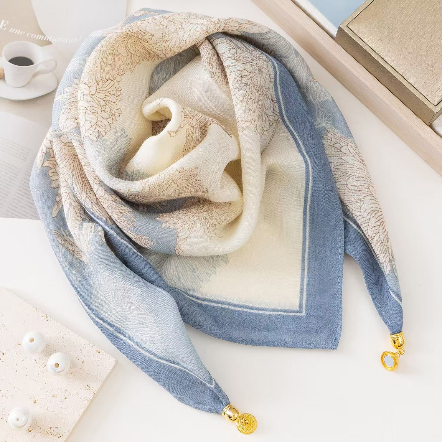 丝巾/真丝丝巾/围巾棉麻/国风丝巾5楼/仿真丝刺绣大丝巾细节图