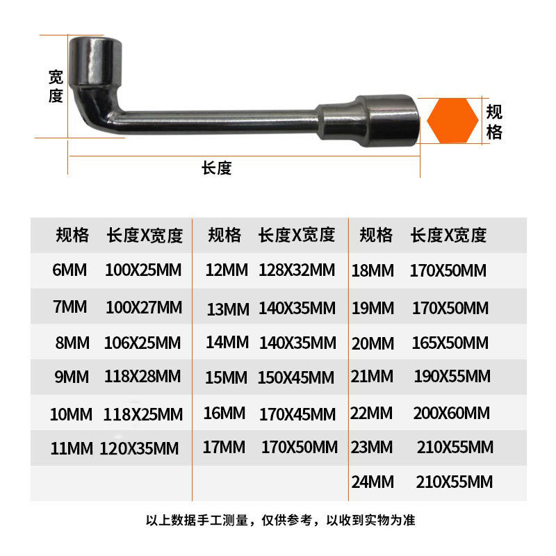 L-shaped socket wrench, pipe-shaped elbow perforated wrench, auto repair double-head hexagonal socket wrench, hardware tools Application Scenario