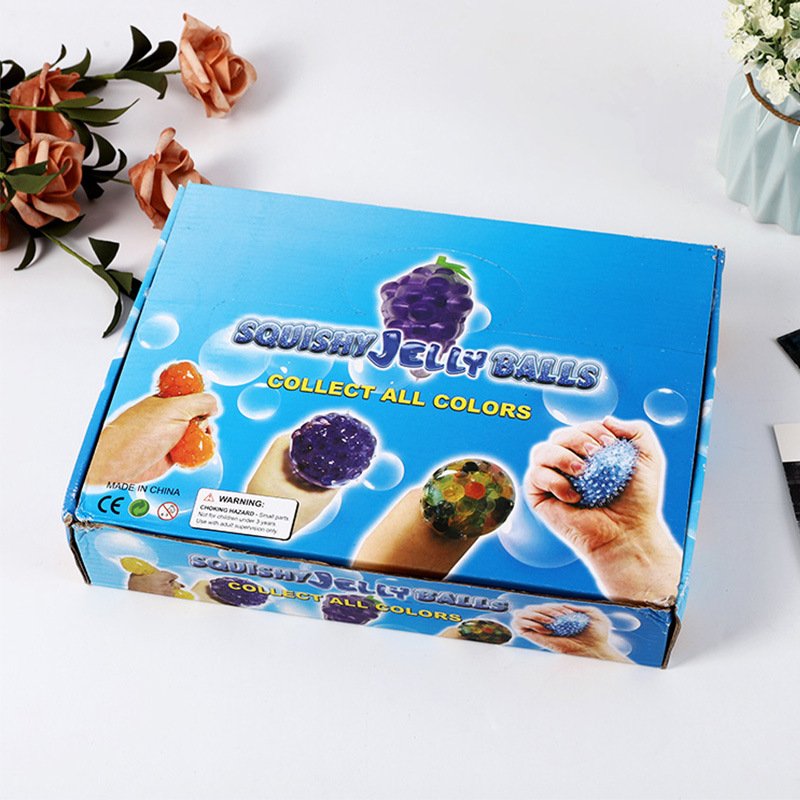Factory wholesale 6.0 best-selling new and unique prank toys, hand-pinched colorful pearl grape balls, release balls, stress-relieving pinching fun Application Scenario