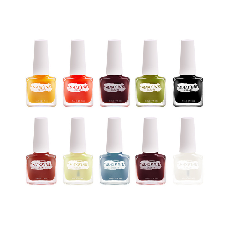 Nail polish for girls, no baking required, naturally dries and dries quickly. For students, it looks fair in autumn. Nude nail polish can be torn off. Set up at a street stall with a matte finish Item Picture