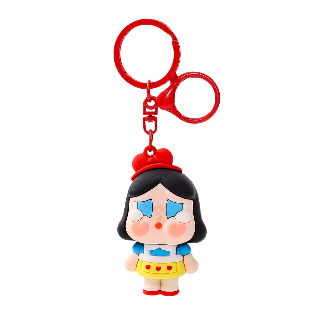 钥匙扣/钥匙扣玻璃/亚克力钥匙扣/拉布布/可爱钥匙扣挂件白底实物图