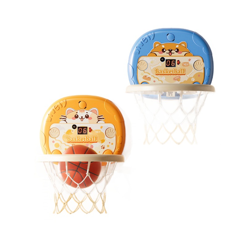儿童篮球框室内投篮宝宝篮球架免打孔壁挂式婴儿家用球玩具跨境白底实物图