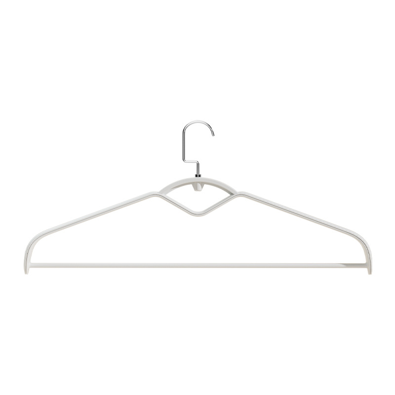 衣架/实木衣架/植绒衣架/衣架服装厂/翼型晾衣架白底实物图