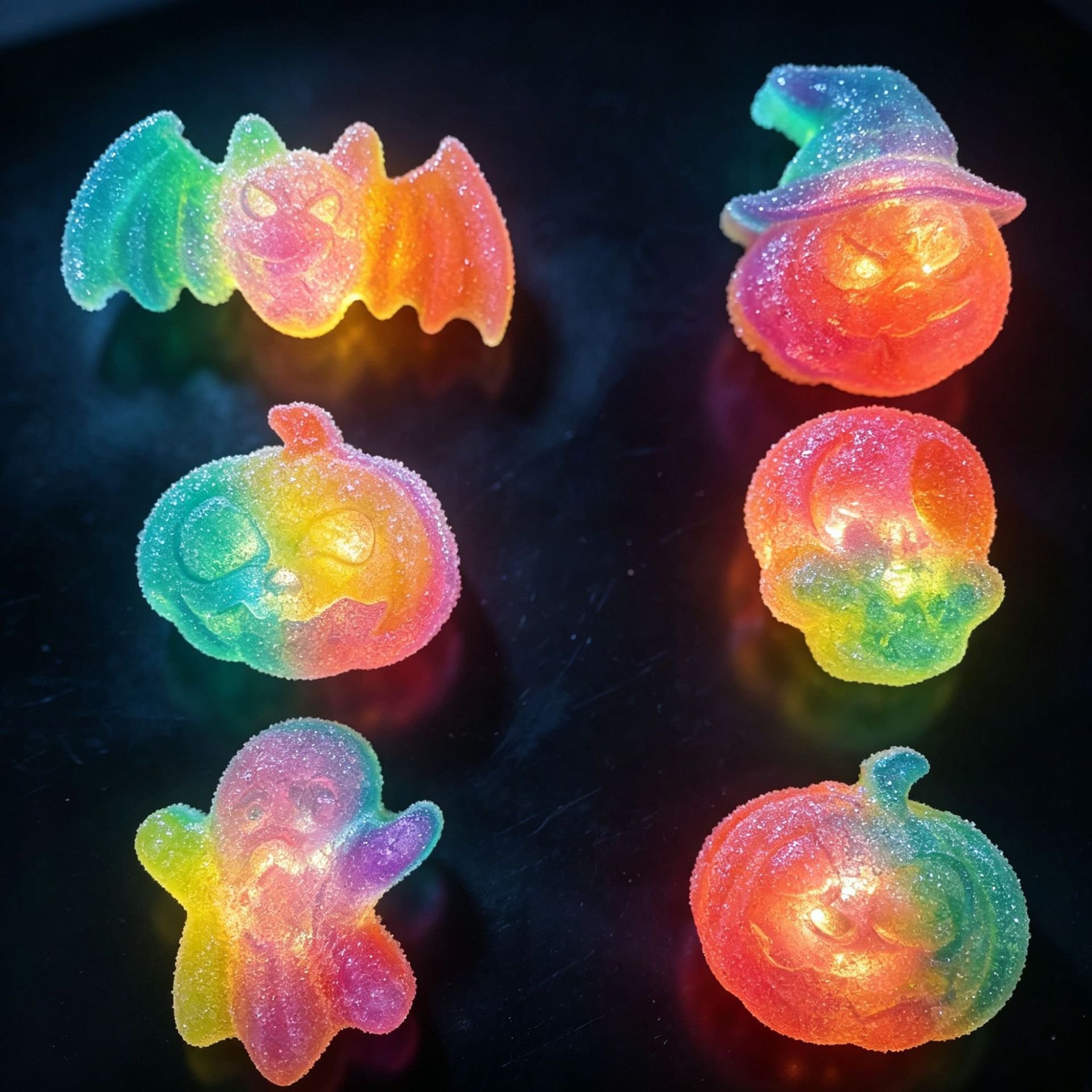Halloween glowing diy toys, creative toys, jelly sand molds, children's handcrafted house play decorations and ornaments Specification image
