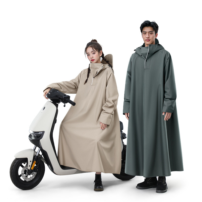 Electric bike raincoat, all-in-one thickened anti-riot raincoat, special outer wear for motorcycles, adult riding raincoat for women Item Picture